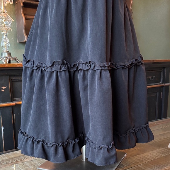 Black Ruffled spaghetti strap Dress - Picture 3 of 15
